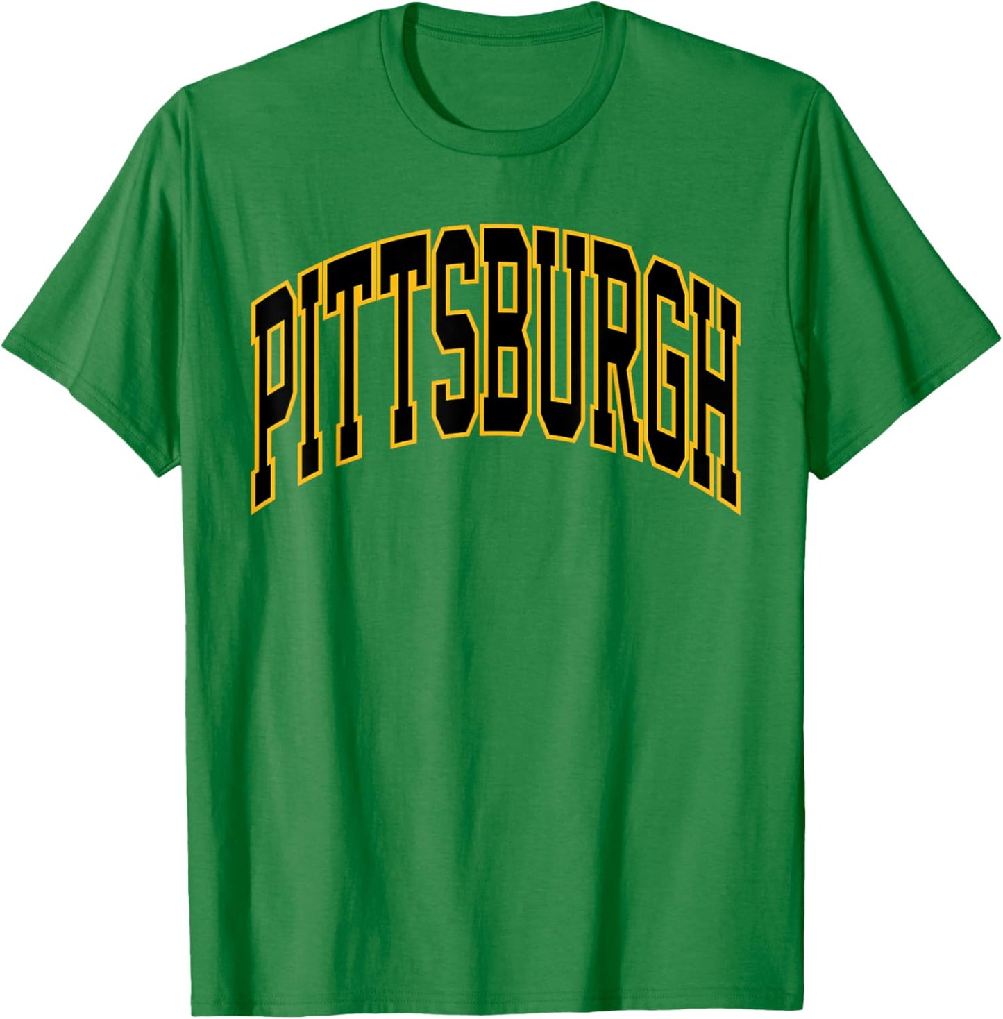 Retro Pittsburgh Throwback Classic Pittsburgh Black Gold T-Shirt - T-Shirt | Irish Green