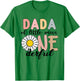 Dada of Little Miss Onederful First Bday Daisy Family T-Shirt - T-Shirt | Irish Green