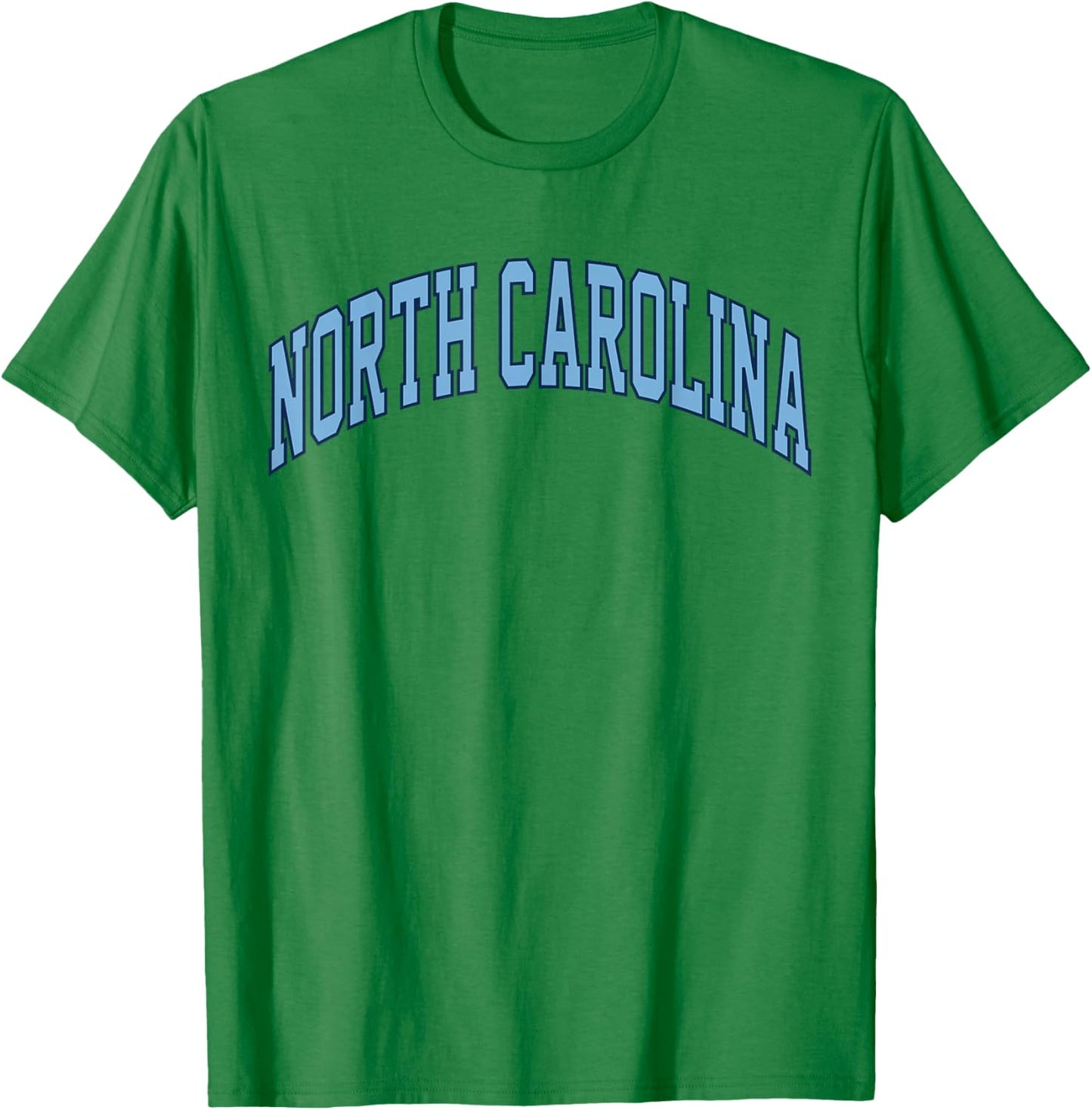 Retro North Carolina Souvenir Simple North Carolina Blue T-Shirt - T-Shirt | Irish Green