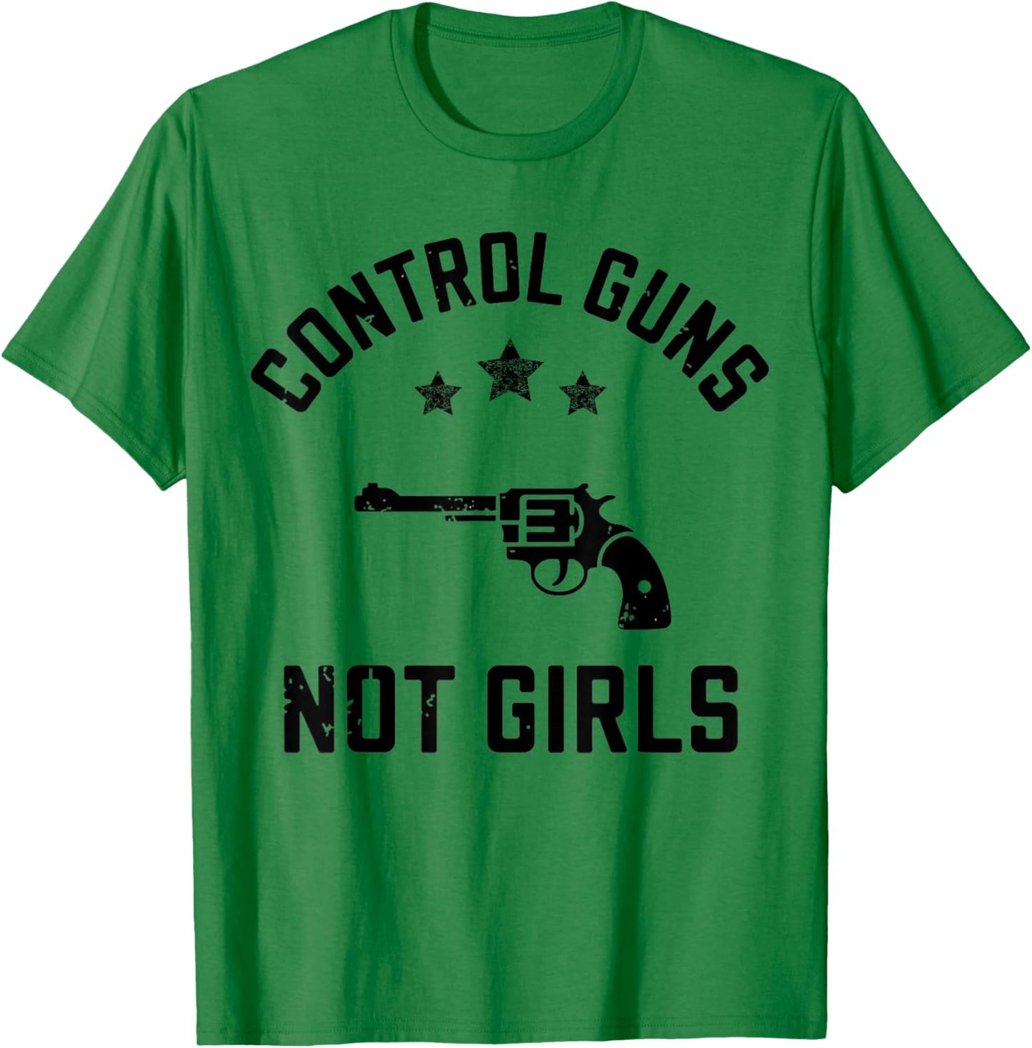 Retro Pink Control Guns Not Girls Shirt T-Shirt - T-Shirt | Irish Green