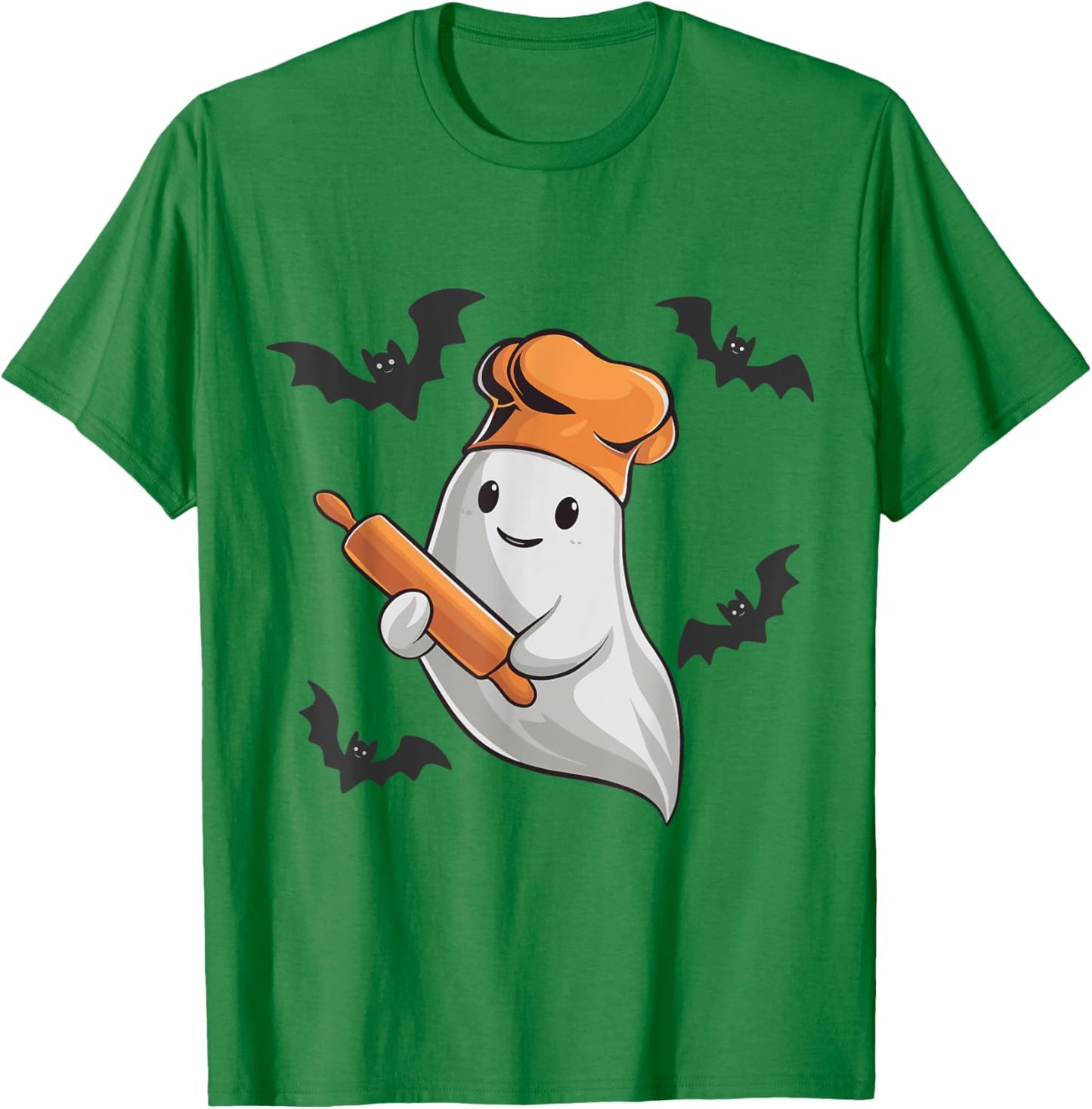 Ghost Baker Spooky Halloween Baking Cake Lover Bakery Team T-Shirt - T-Shirt | Irish Green