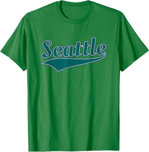 Seattle - Throwback Design - Classic T-Shirt - T-Shirt | Irish Green