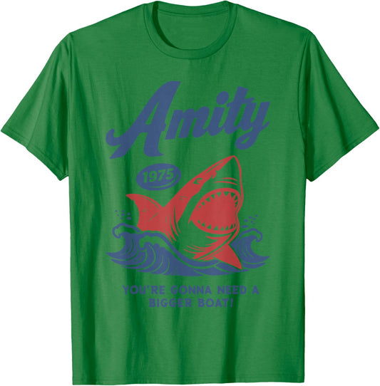 Vintage Amity 1975 Retro Sailboat Sunrise Summer T-Shirt - T-Shirt | Irish Green