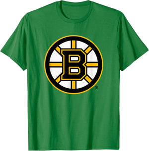 Boston Bruins Icon Gray Officially Licensed T-Shirt - T-Shirt | Irish Green