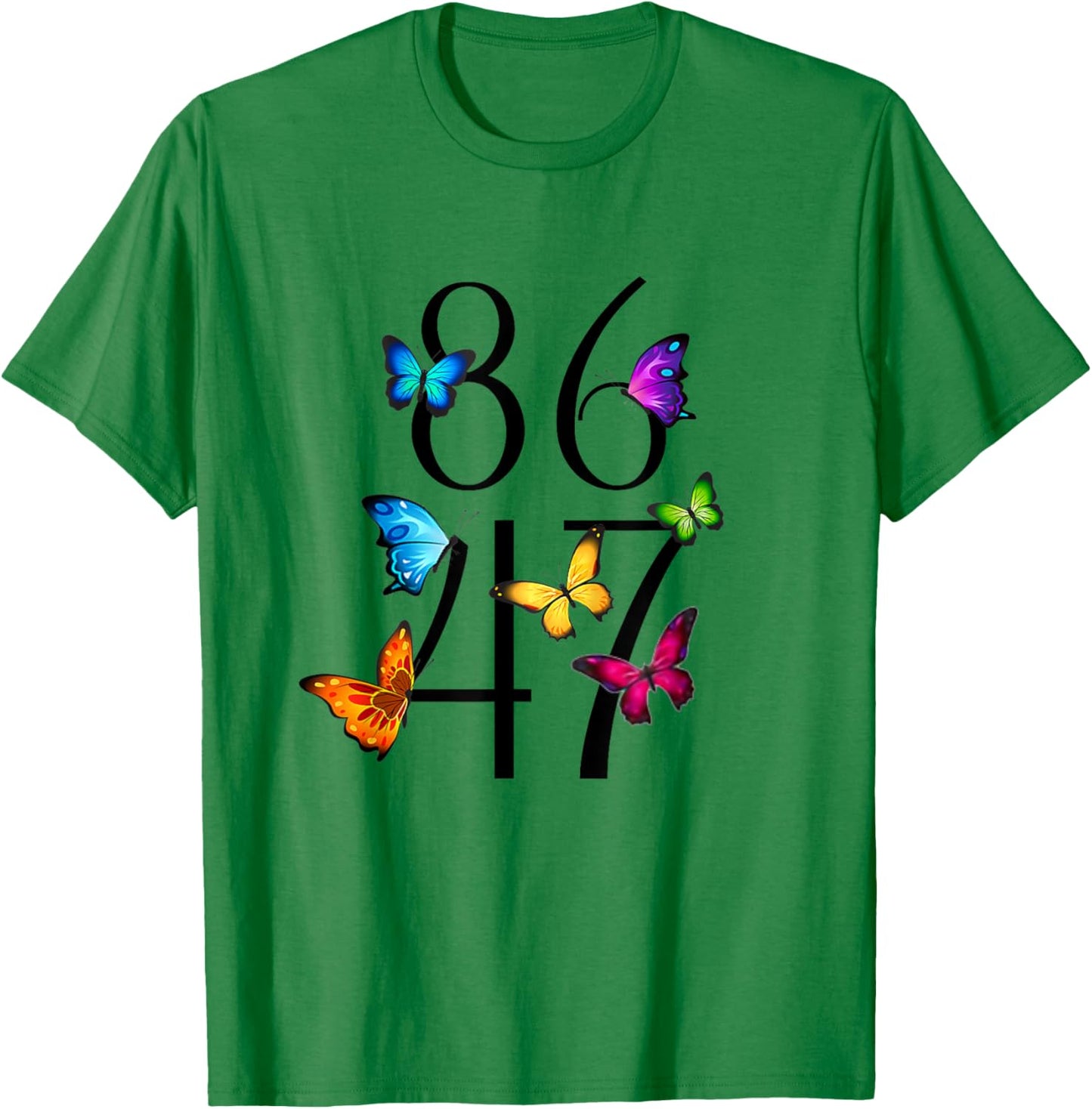 8647 anti Trump 86 47 Floral T-Shirt - T-Shirt | Irish Green