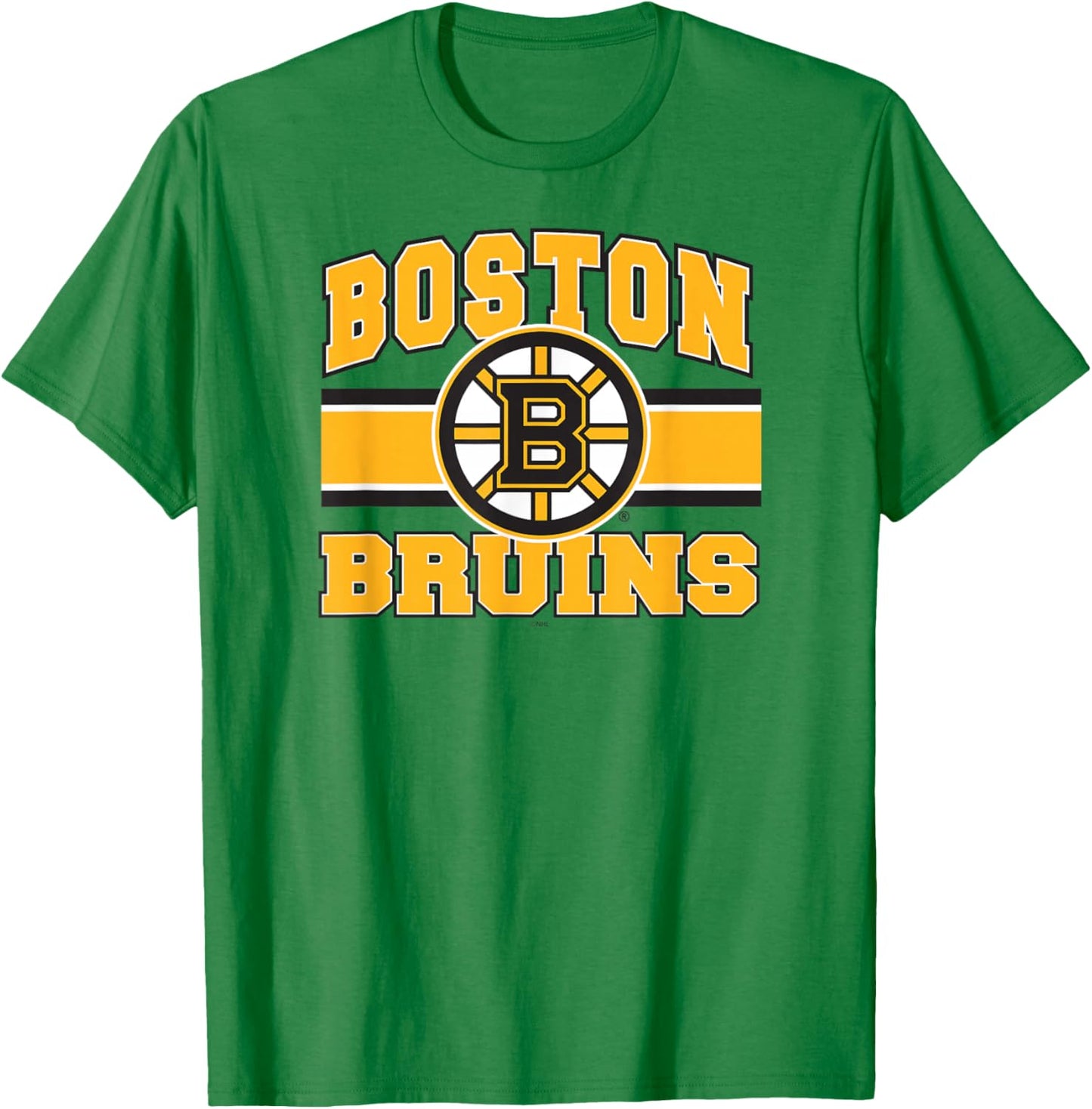 Boston Bruins Stripe Gray Officially Licensed T-Shirt - T-Shirt | Irish Green