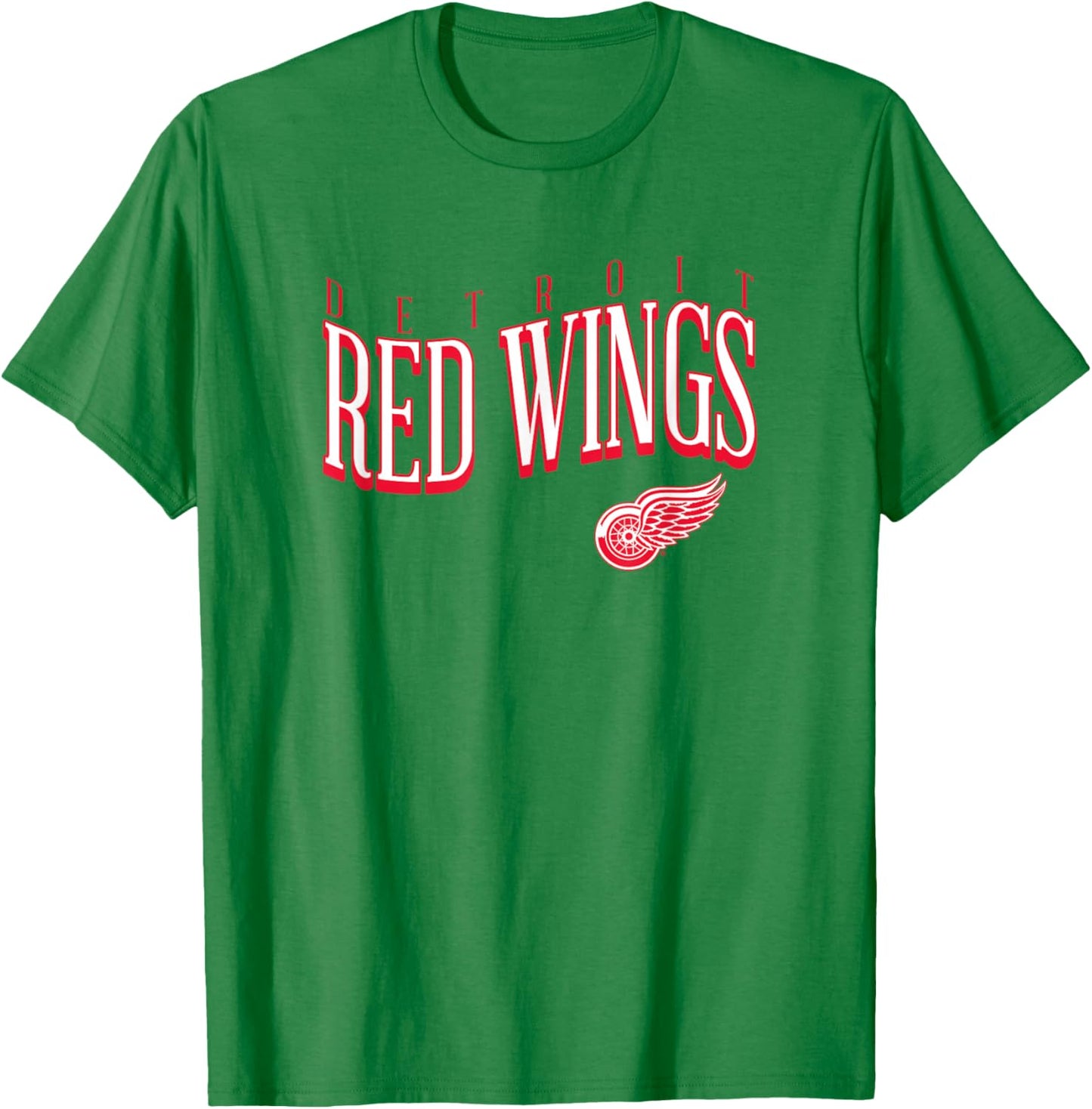Detroit Red Wings Wave Heather Gray NHL Officially Licensed T-Shirt - T-Shirt | Irish Green