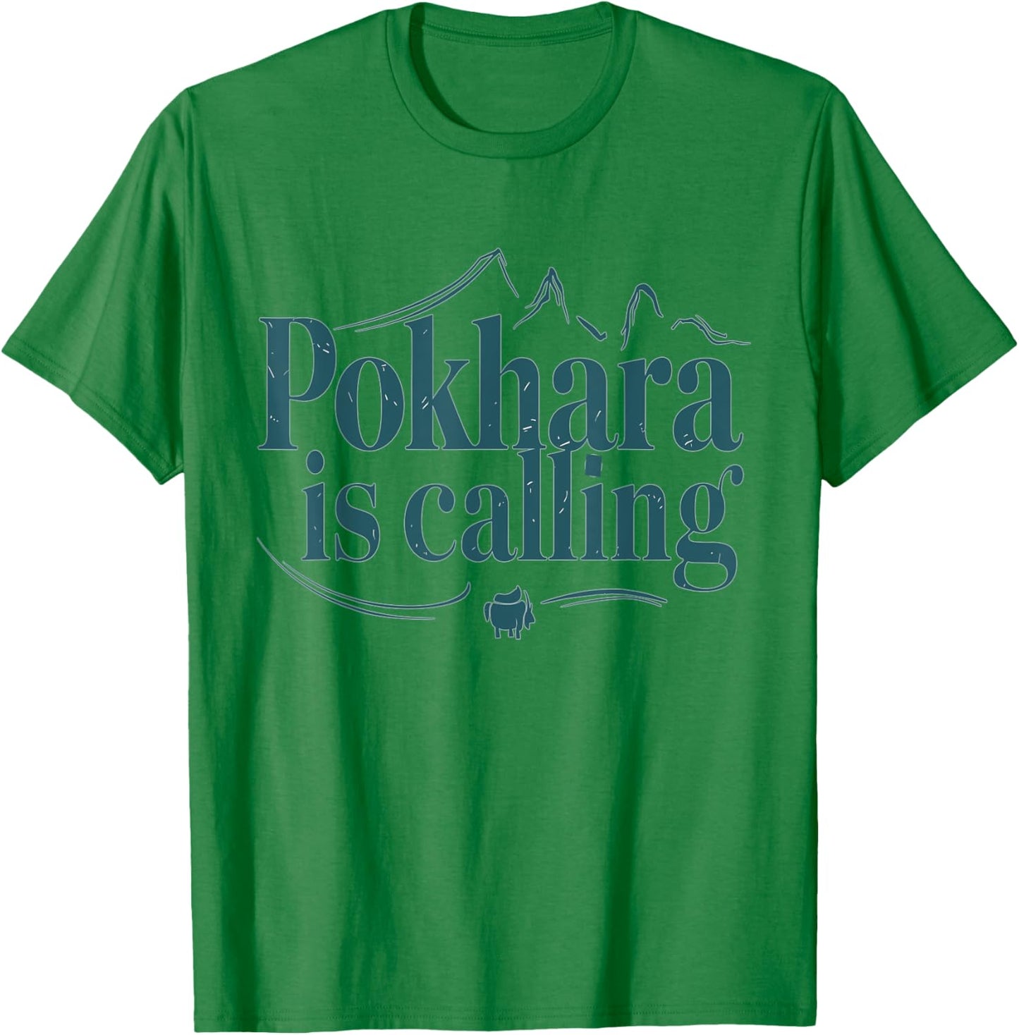 Annapurna Hiking Retro Nepal Pokhara T-Shirt - T-Shirt | Irish Green