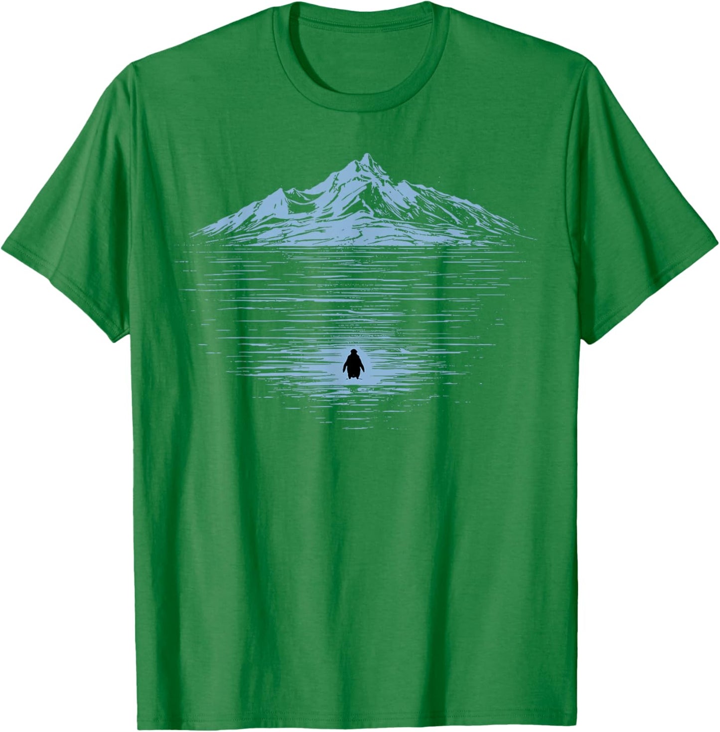 Penguin But why, Penguin Heading to The Mountains T-Shirt - T-Shirt | Irish Green