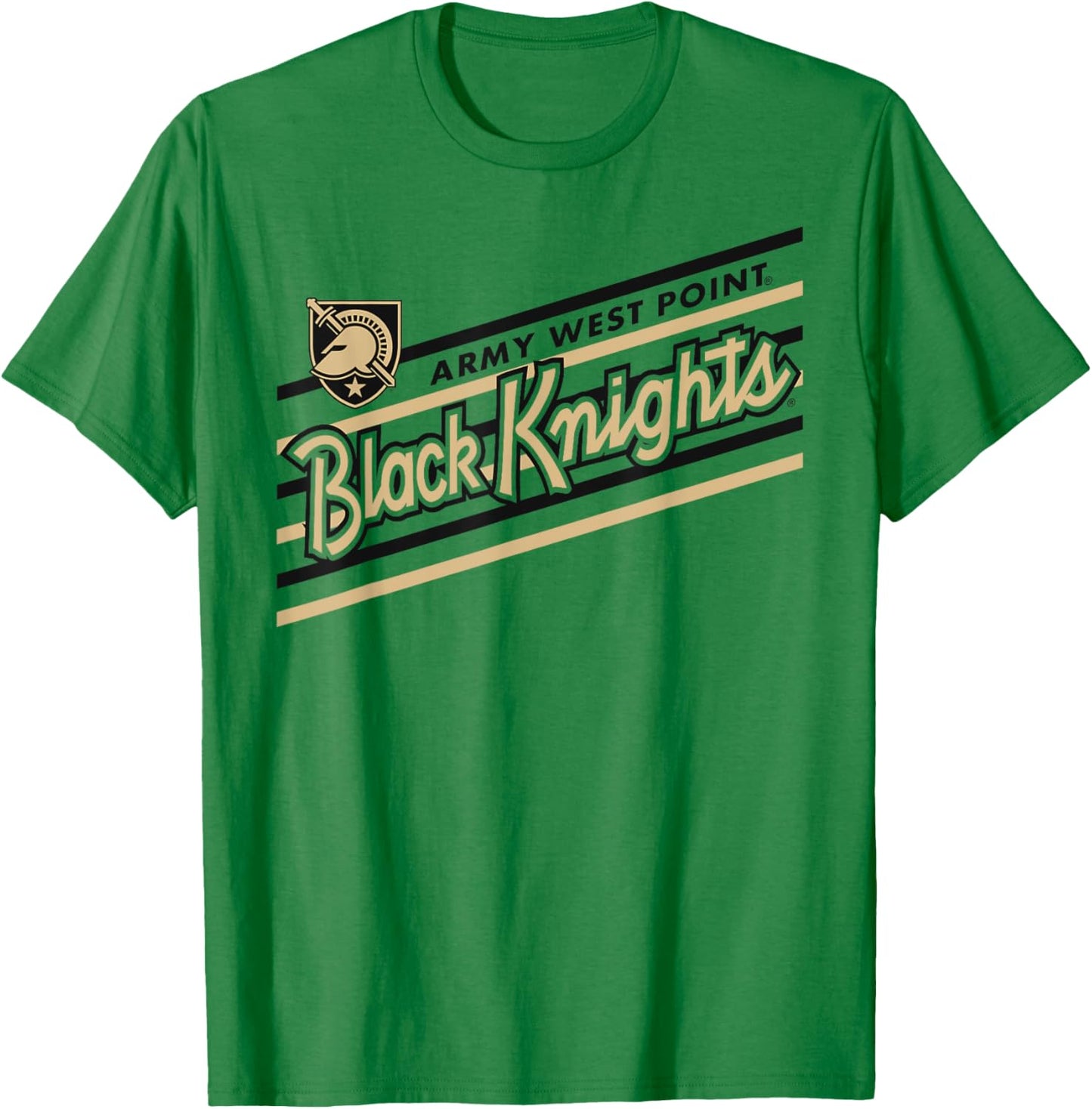 Army Black Knights Retro Performer White Officially Licensed T-Shirt - T-Shirt | Irish Green