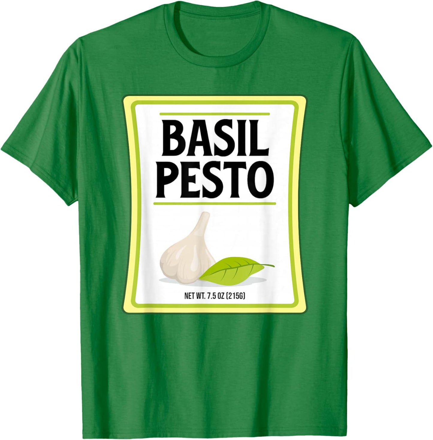 Pesto Basil Costume Lazy Halloween Condiment Group Matching T-Shirt - T-Shirt | Irish Green