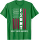 USA Pink Flag Breast Cancer Awareness Month - On Front T-Shirt - T-Shirt | Irish Green