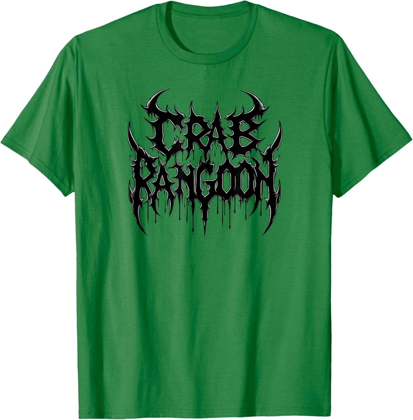 CRAB RANGOON Metal Shirt Dank Meme Funny Heavy Metal Cursed T-Shirt - T-Shirt | Irish Green