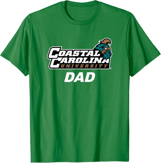 Coastal Carolina University CCU Dad T-Shirt - T-Shirt | Irish Green