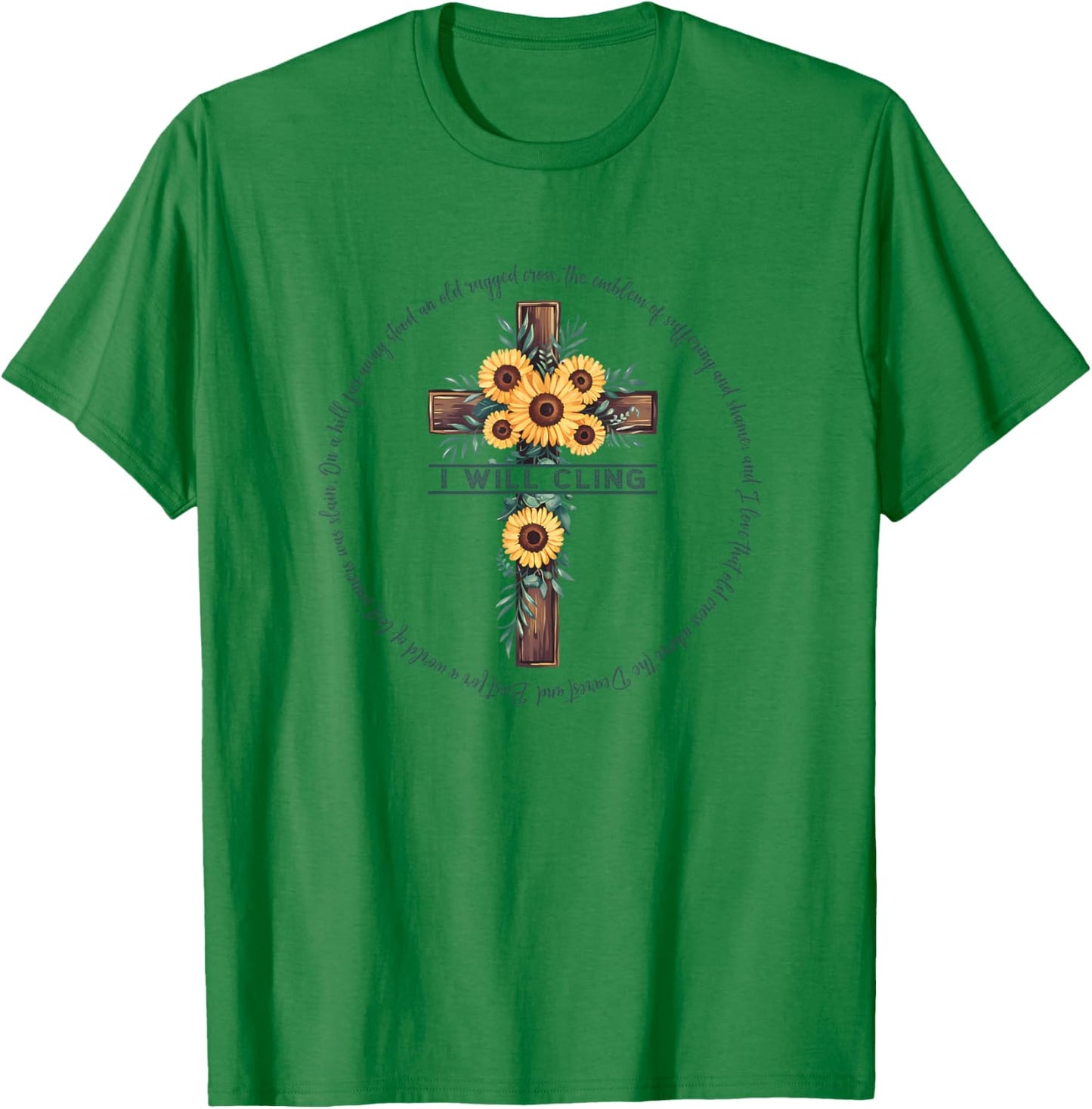 The Old Rugged Cross Christian Gift T-Shirt - T-Shirt | Irish Green