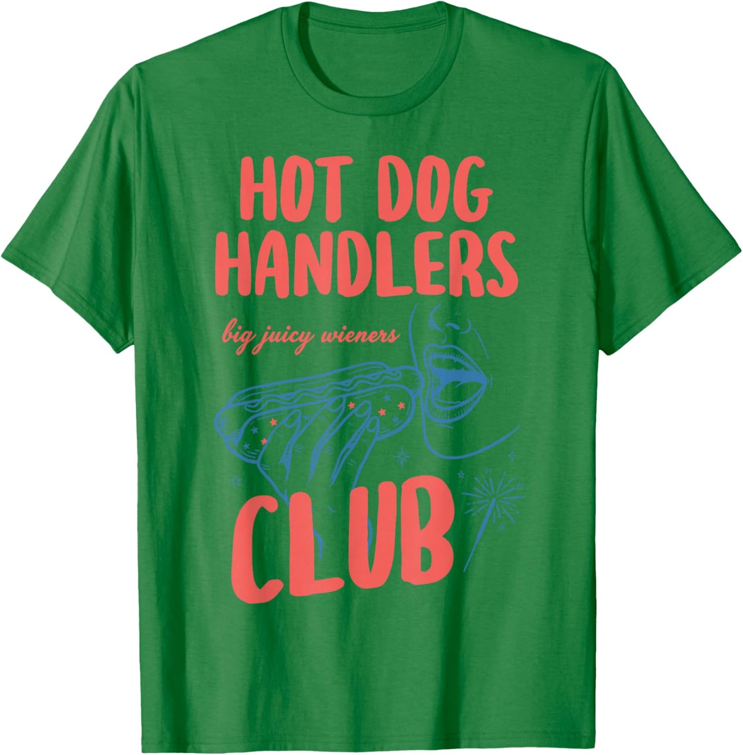 Retro Bun Destroyer Hot Dog Handlers Club 4th of July Couple T-Shirt - T-Shirt | Irish Green