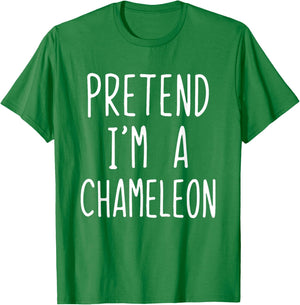 Pretend I'm A Chameleon Costume Halloween Lazy Adult Kids T-Shirt - T-Shirt | Irish Green