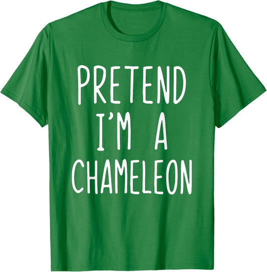 Pretend I'm A Chameleon Costume Halloween Lazy Adult Kids T-Shirt - T-Shirt | Irish Green