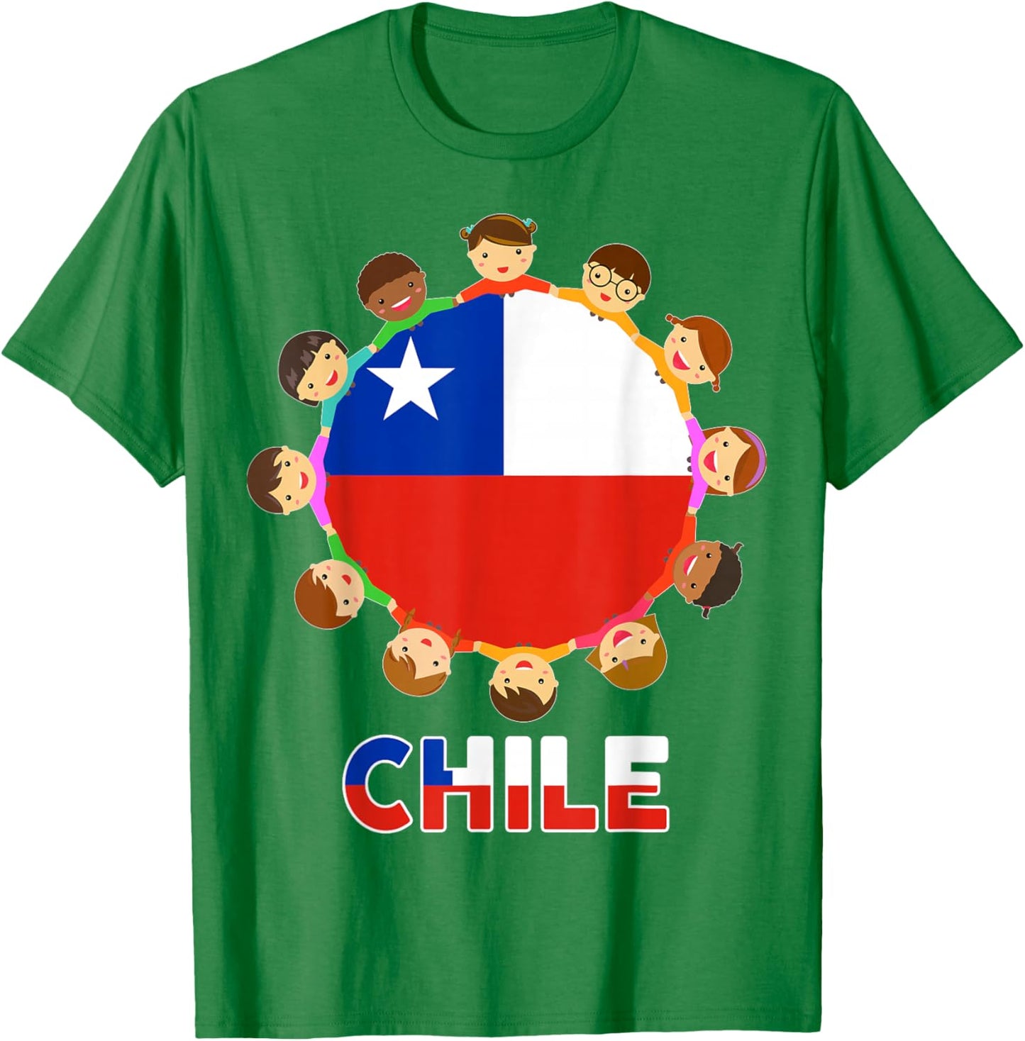 Toddler Chile Flag Chilean Hispanic Heritage Women Kids Baby T-Shirt - T-Shirt | Irish Green