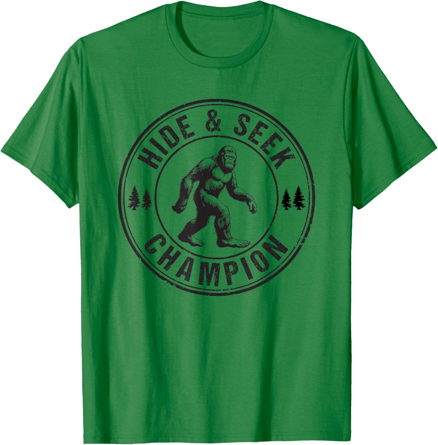 Bigfoot Hide And Seek Champion Sasquatch T-Shirt - T-Shirt | Irish Green