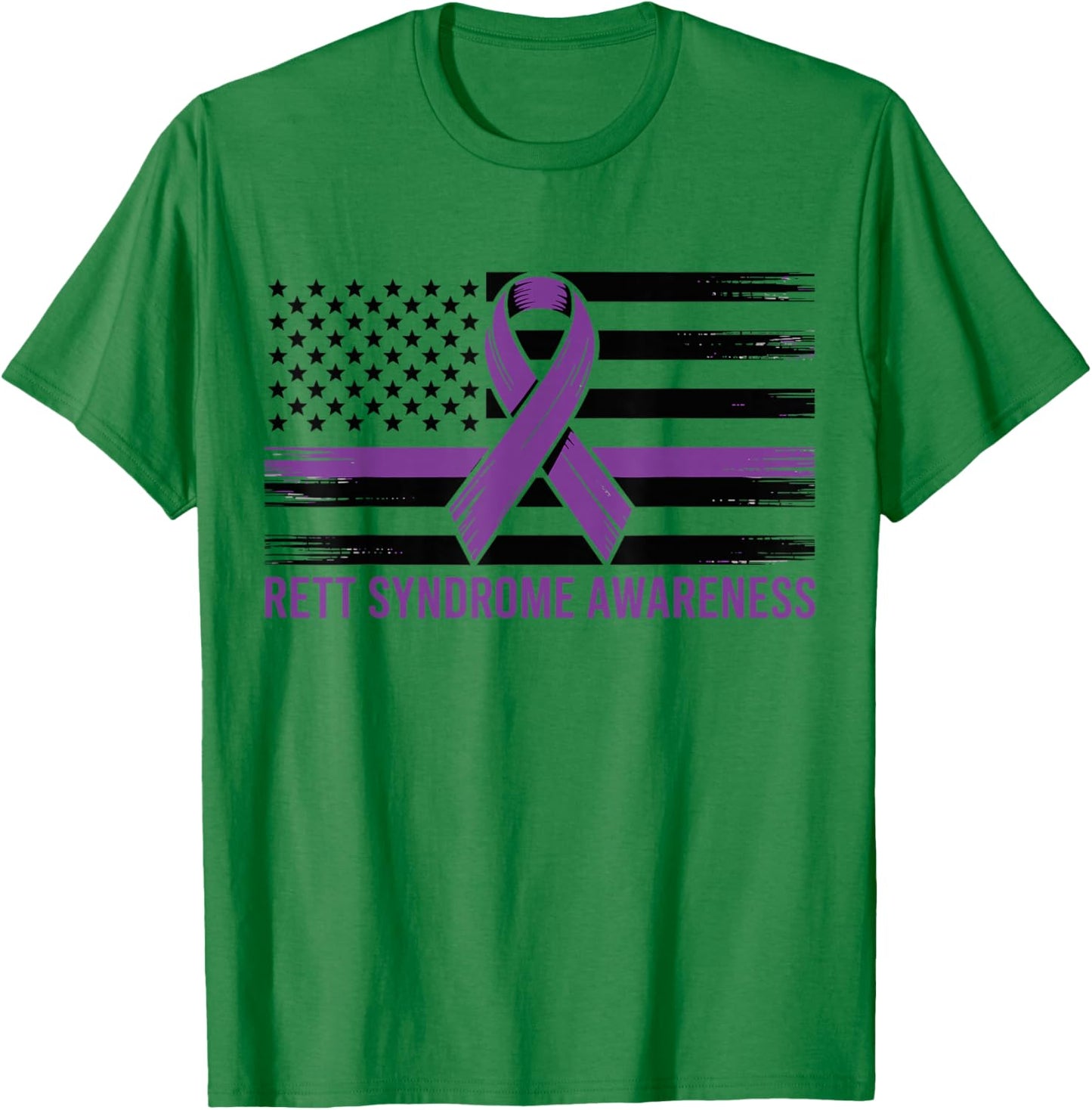 Rett Syndrome Awareness with Purple Ribbon Women Kid T-Shirt - T-Shirt | Irish Green