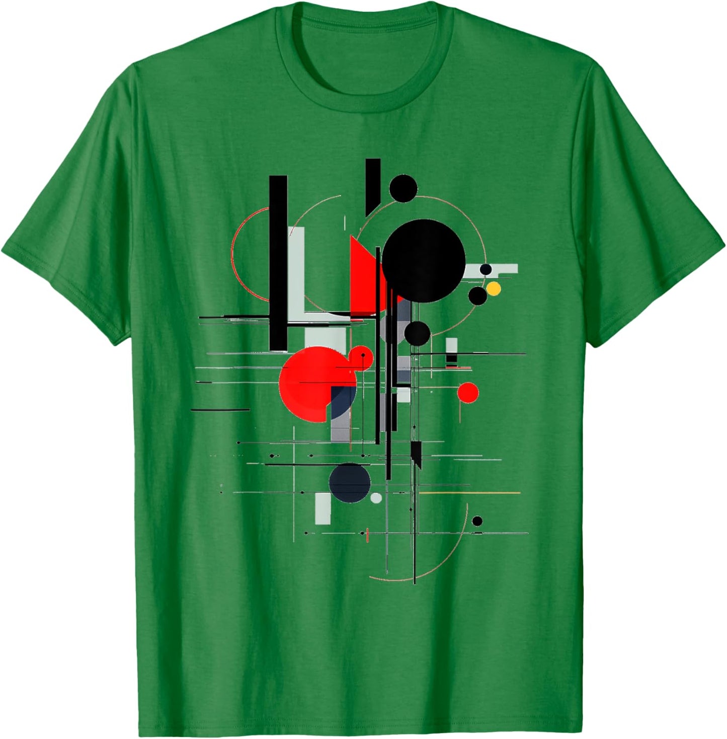 Art Abstract Motif Painting Artwork Geometric T-Shirt - T-Shirt | Irish Green