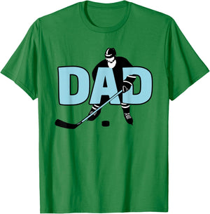 Ice Hockey Playing Dad T-Shirt - T-Shirt | Irish Green