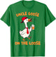 Uncle Goose On The Loose Silly Goose Beer Drinking Uncle T-Shirt - T-Shirt | Irish Green