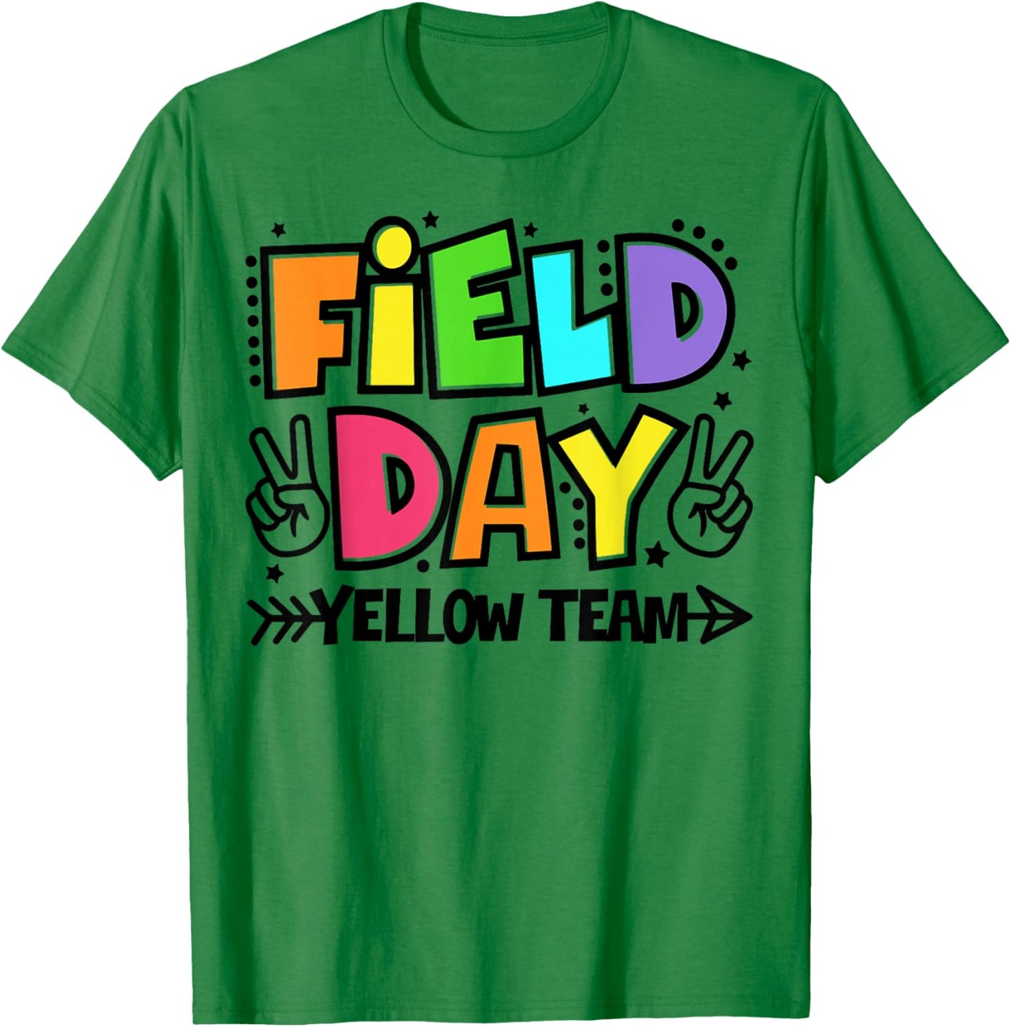 Field Day Yellow Team Funny For Teacher Kids Field Day Games T-Shirt - T-Shirt | Irish Green