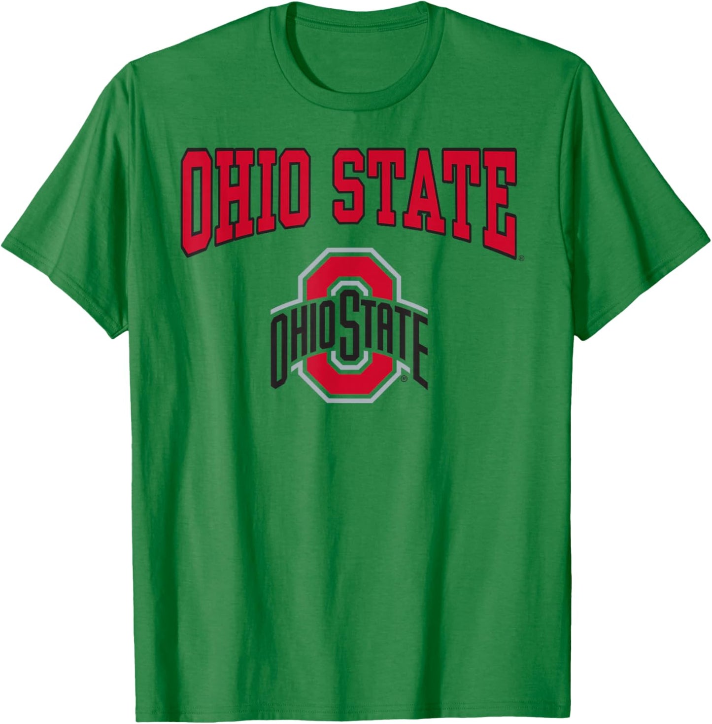 Ohio State Buckeyes Arch Logo White Officially Licensed T-Shirt - T-Shirt | Irish Green