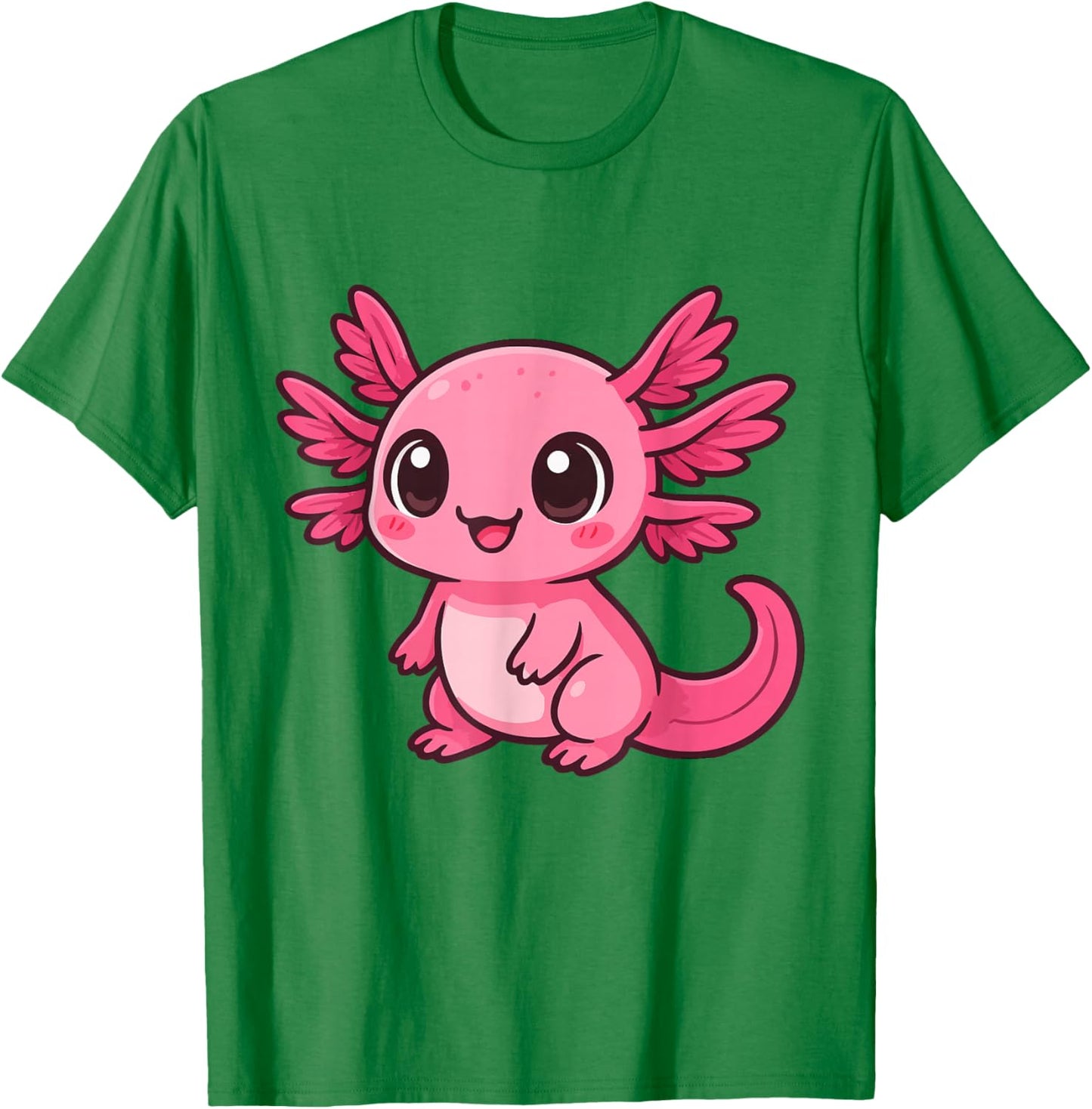 Cute Kawaii Pink Axolotl for Axolotl Lovers Girls Kids T-Shirt - T-Shirt | Irish Green