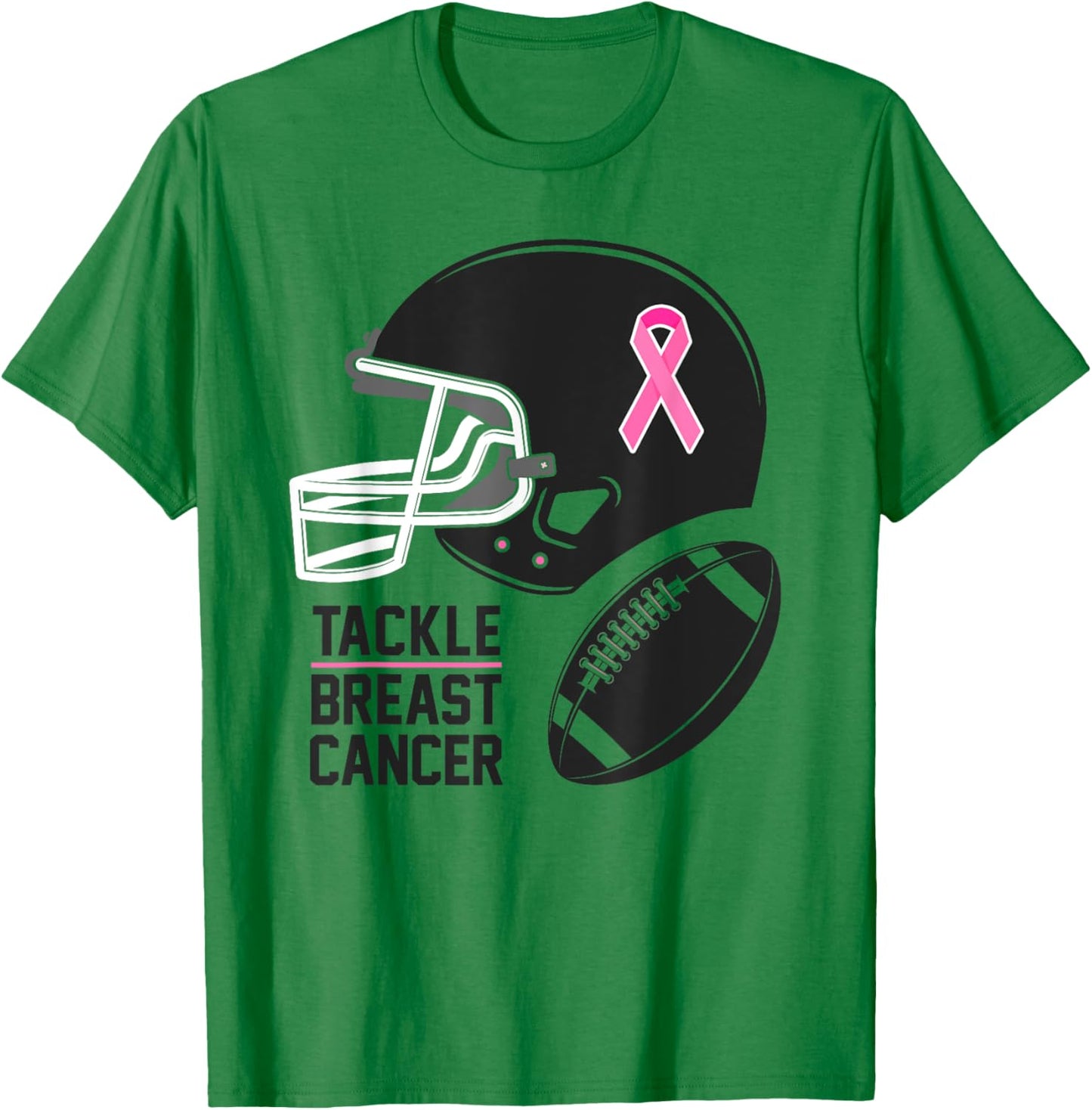 Tackle Breast Cancer Shirt Football Breast Cancer Awareness T-Shirt - T-Shirt | Irish Green
