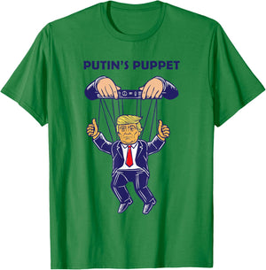 Putin's Puppet President is A Russian Asset Political Parody T-Shirt - T-Shirt | Irish Green