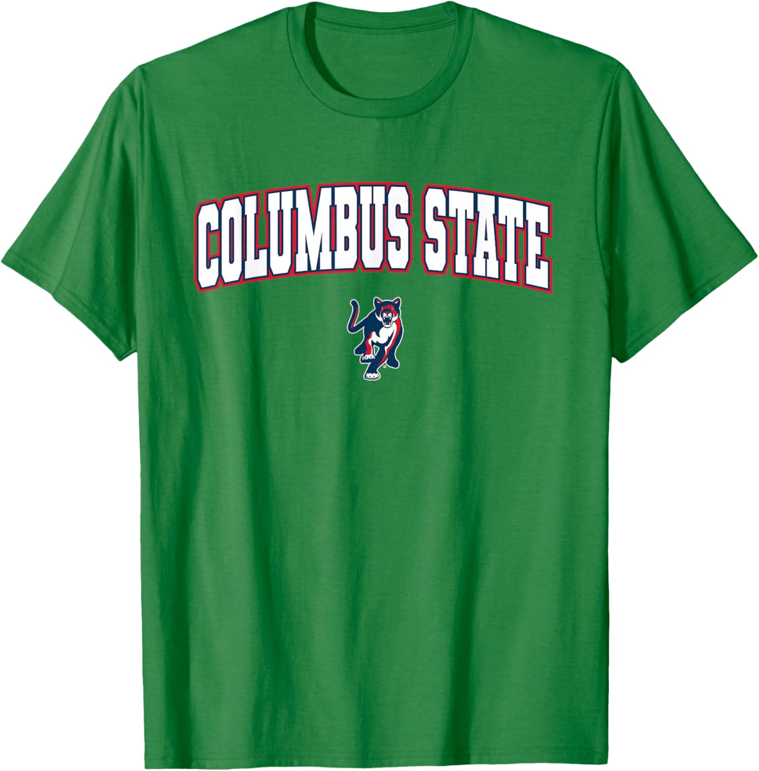 Columbus State University Cougars Arch Logo T-Shirt - T-Shirt | Irish Green