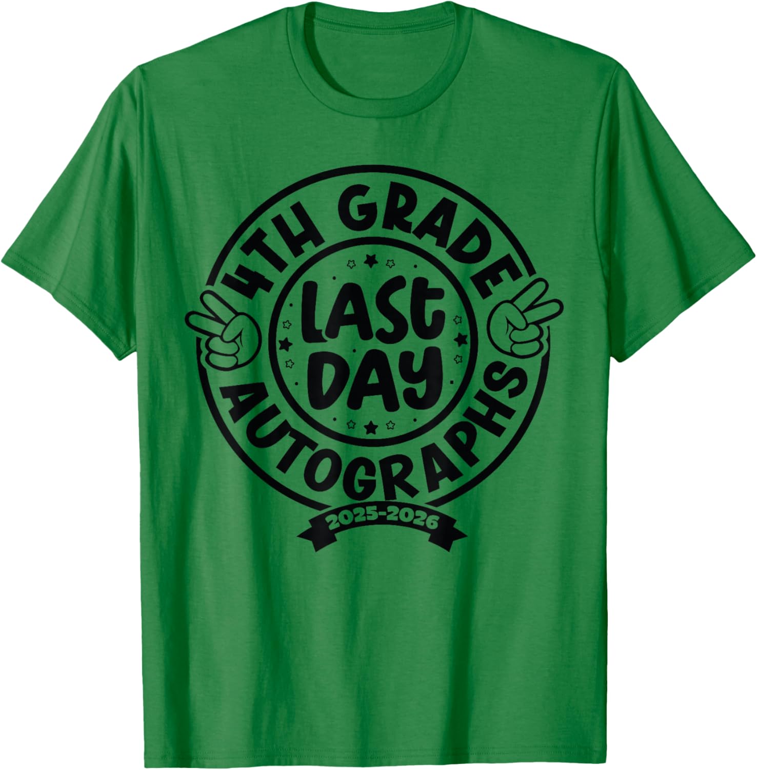 Last Day of School Autograph 4th Grade Graduation Boys Girls T-Shirt - T-Shirt | Irish Green