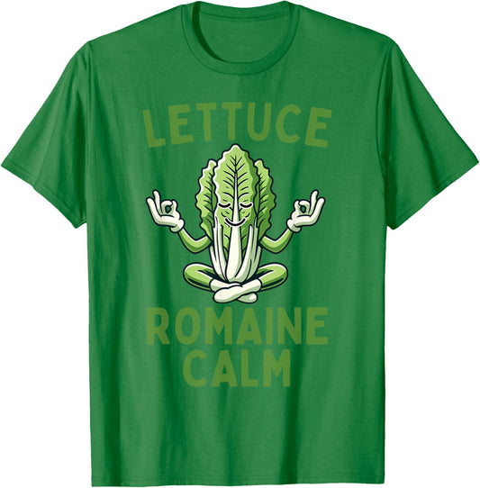 Lettuce Romaine Calm Vegetarian Vegan Veggie Yoga Lover T-Shirt - T-Shirt | Irish Green