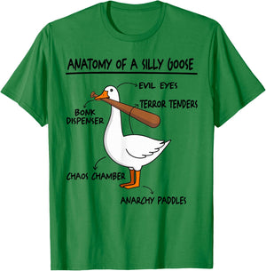Anatomy Of A Silly Goose T-Shirt - T-Shirt | Irish Green