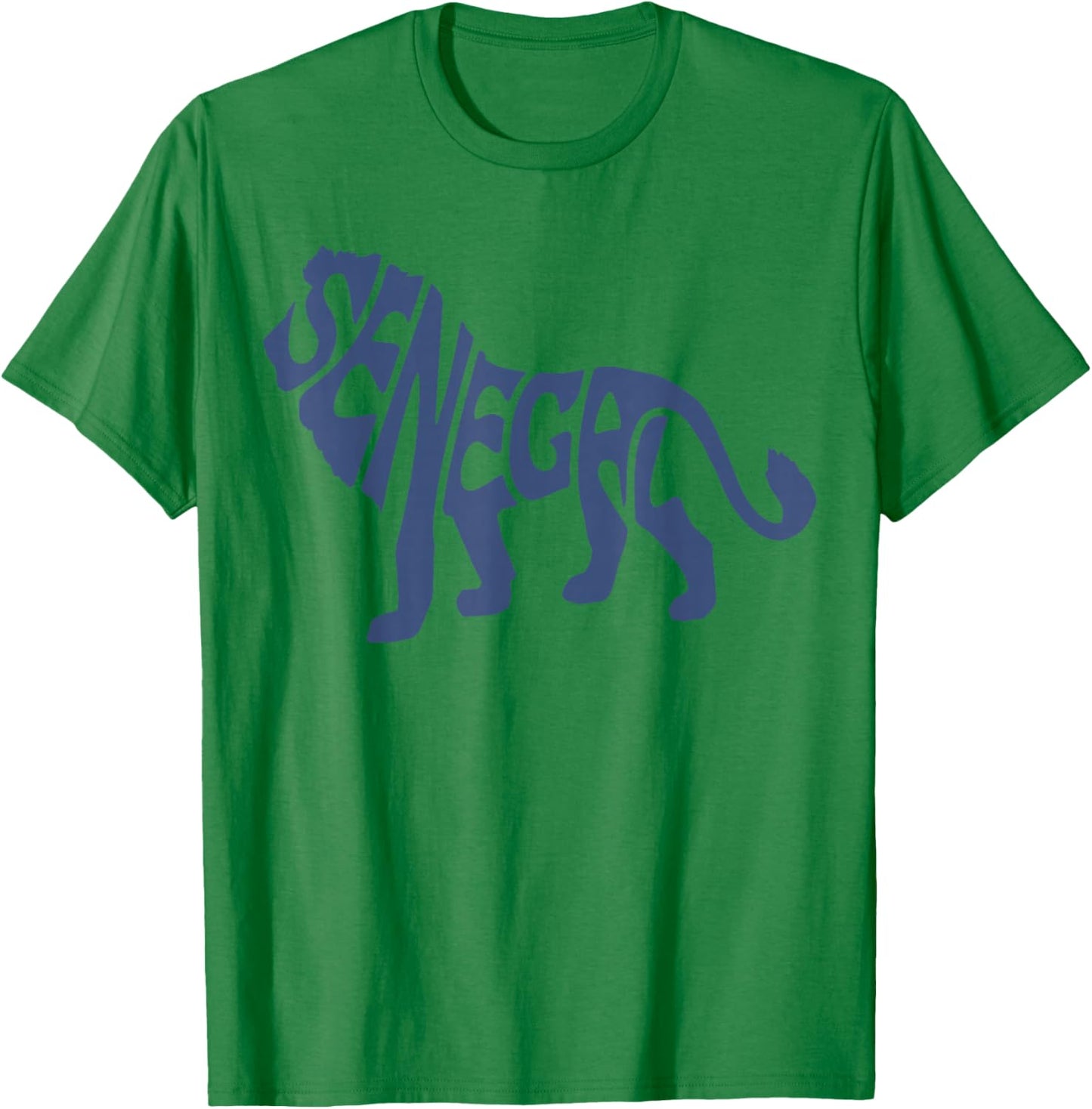 Senegalese National Flag Patriotic of Senegal Lion Heritage T-Shirt - T-Shirt | Irish Green