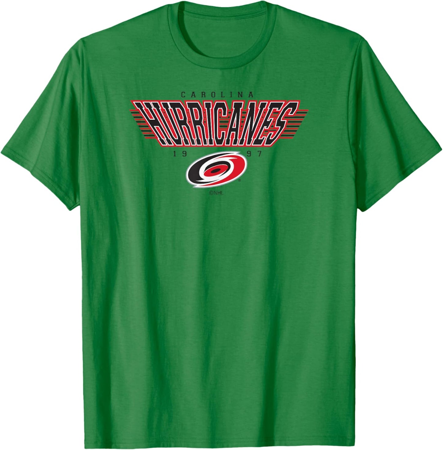 Carolina Hurricanes Laser Gray NHL Officially Licensed T-Shirt - T-Shirt | Irish Green