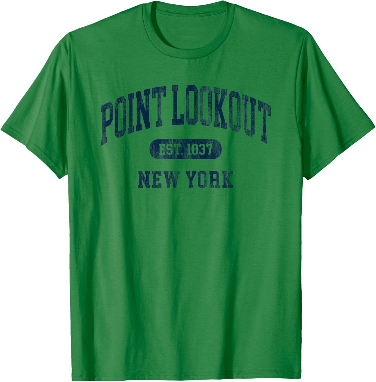 Point Lookout New York NY Retro Preppy Throwback Souvenir T-Shirt - T-Shirt | Irish Green