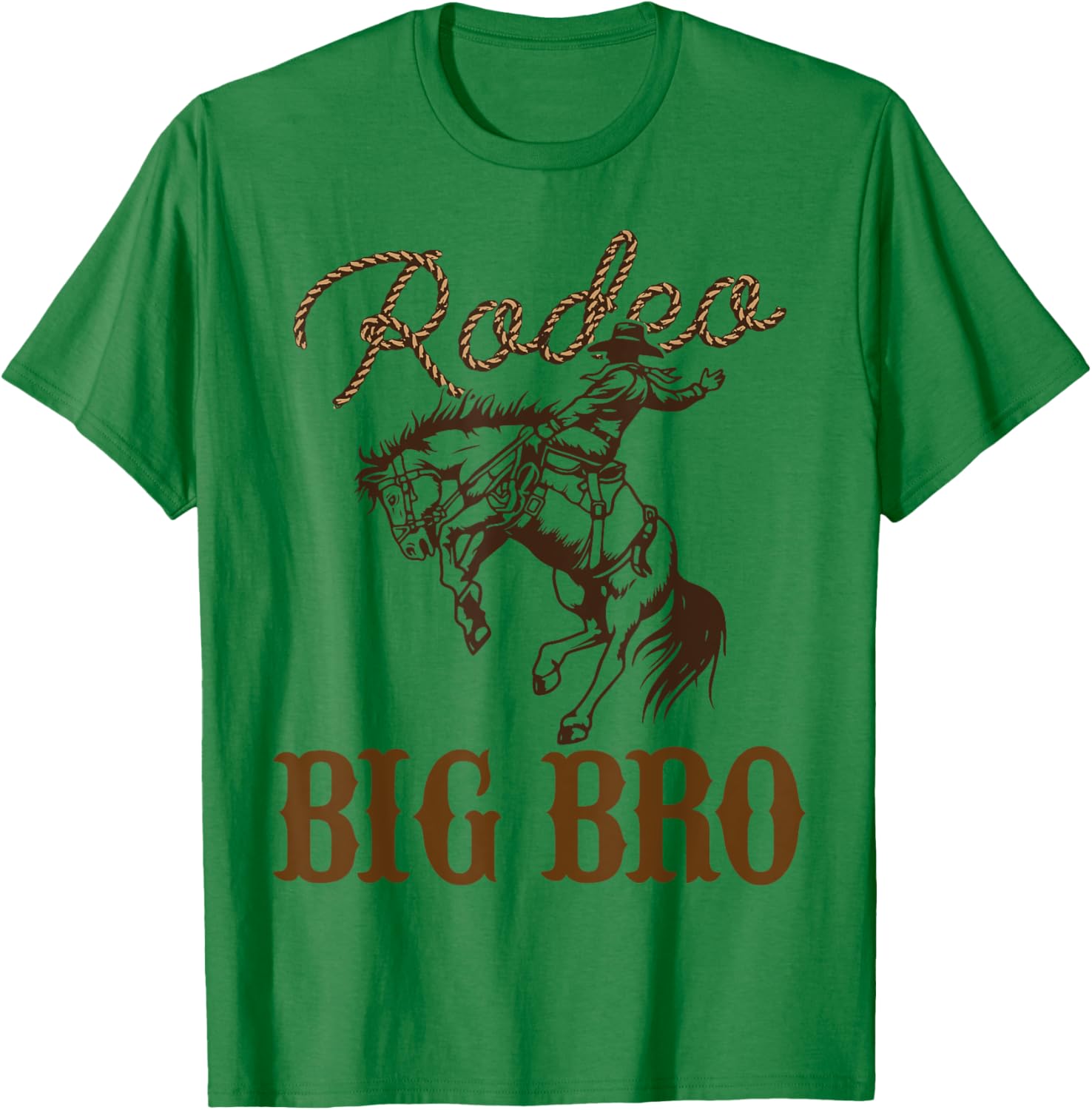 Big Bro Birthday Cowboy Cowgirl Western Rodeo Brother Party T-Shirt - T-Shirt | Irish Green