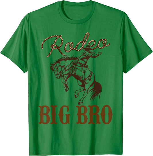 Big Bro Birthday Cowboy Cowgirl Western Rodeo Brother Party T-Shirt - T-Shirt | Irish Green