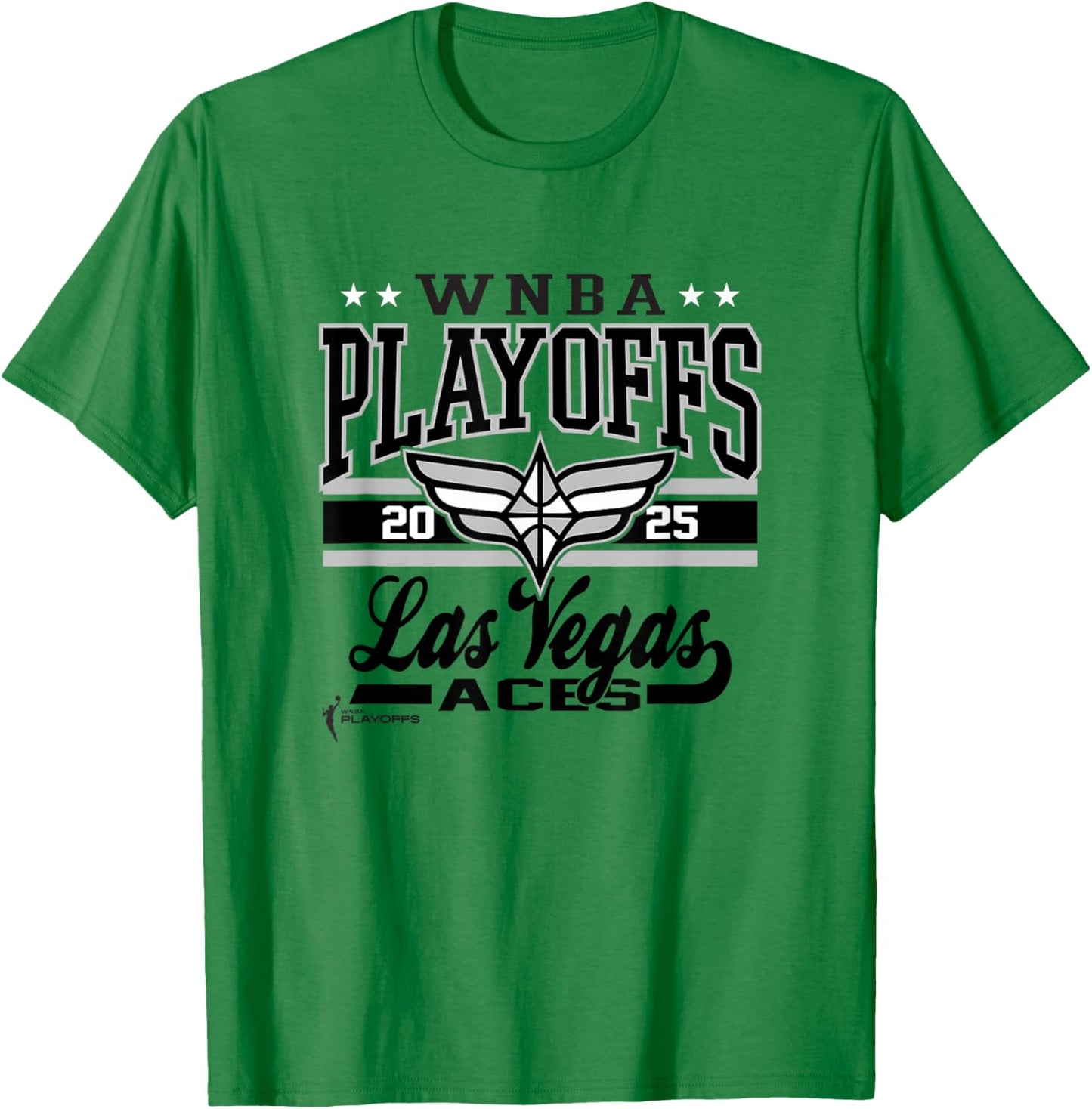 WNBA Official Las Vegas Aces 2025 Playoffs Time for Action T-Shirt - T-Shirt | Irish Green