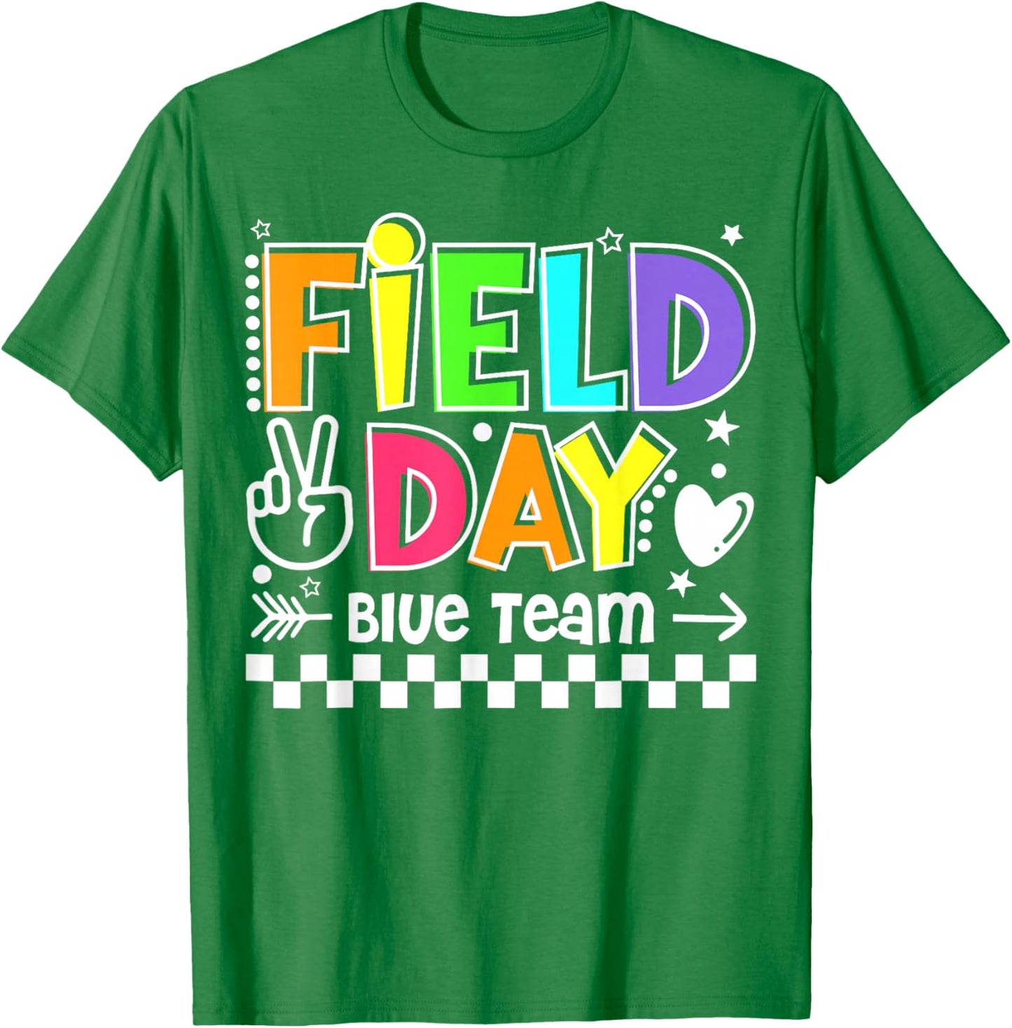 Field Day Blue Team Funny for Teacher Kids Field Day Games T-Shirt - T-Shirt | Irish Green