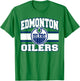 Edmonton Oilers Stripe Orange Officially Licensed T-Shirt - T-Shirt | Irish Green