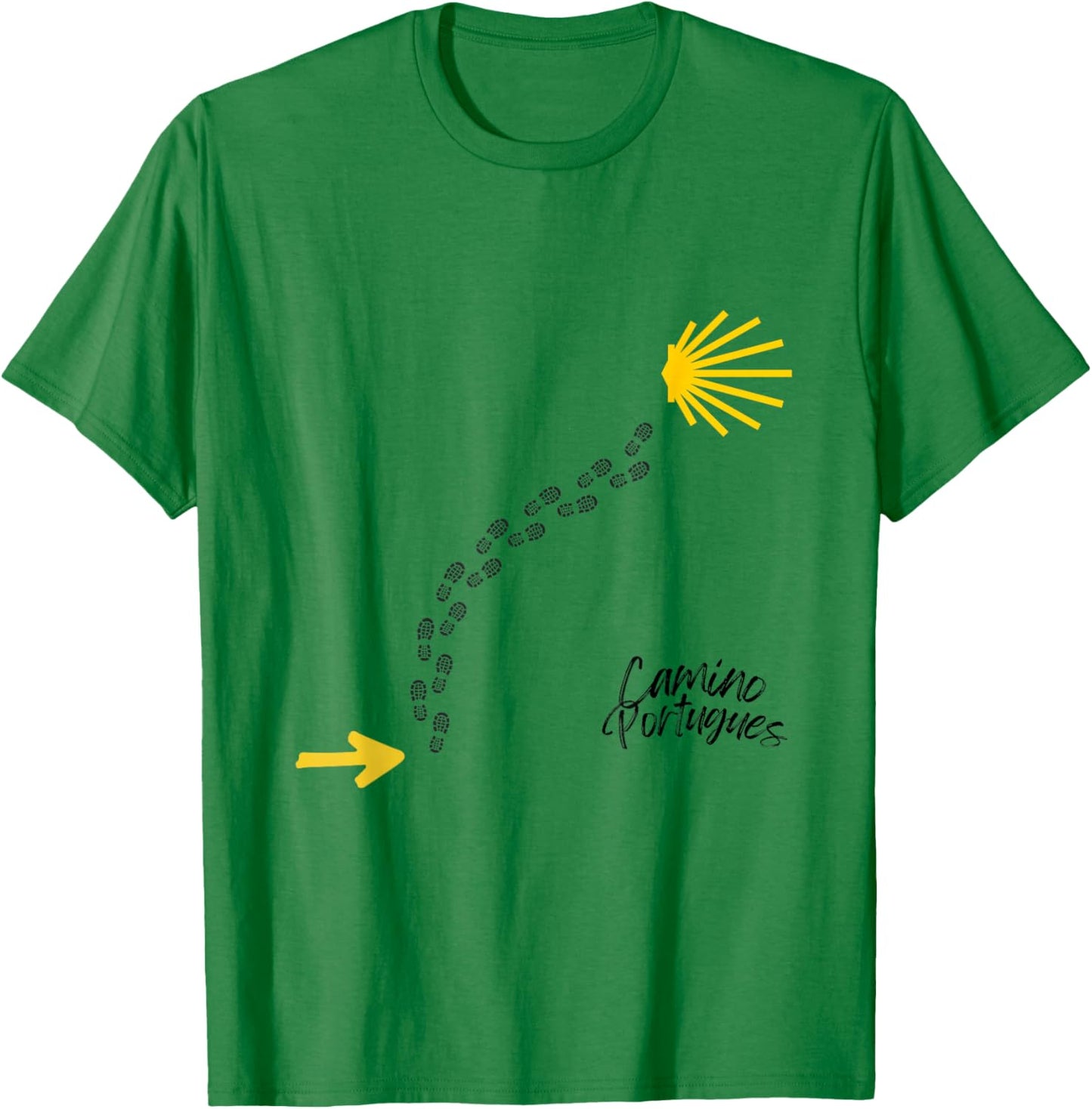 Traces of the Portuguese Way, Camino de Santiago T-Shirt - T-Shirt | Irish Green