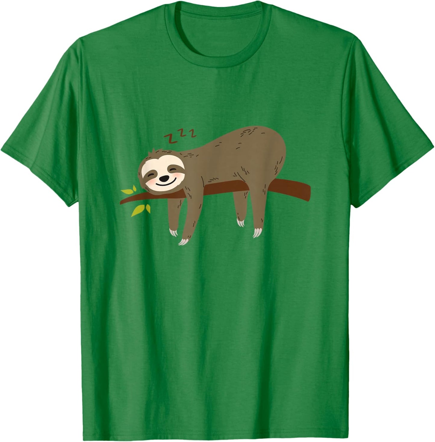 Funny Cute Pajama Sleeping Pjs Men Women Sleep Pajamas Sloth T-Shirt - T-Shirt | Irish Green