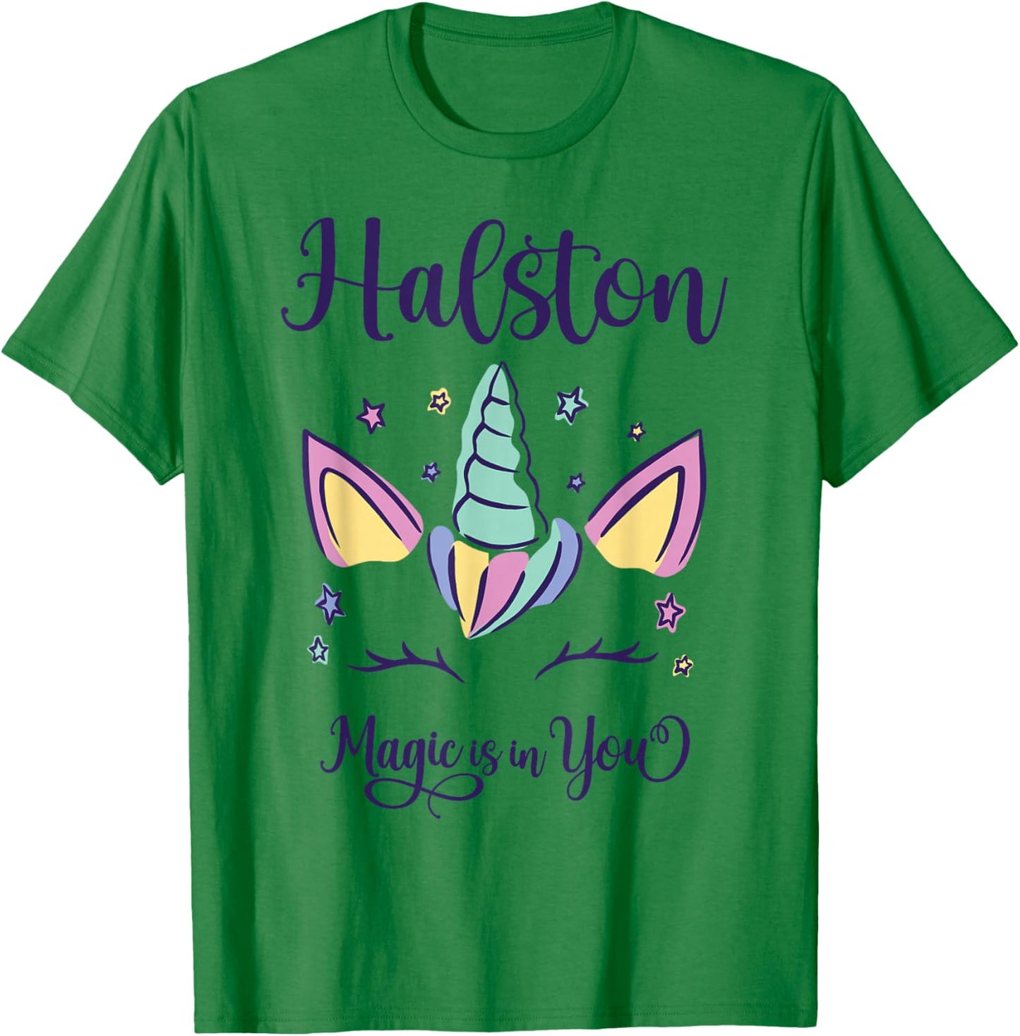 First Name Halston Personalized Halston T-Shirt - T-Shirt | Irish Green