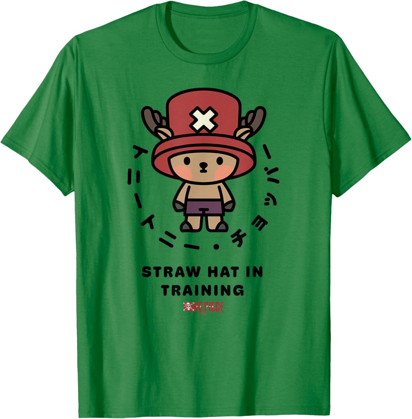 One Piece Straw Hat in Training Officially Licensed T-Shirt - T-Shirt | Irish Green