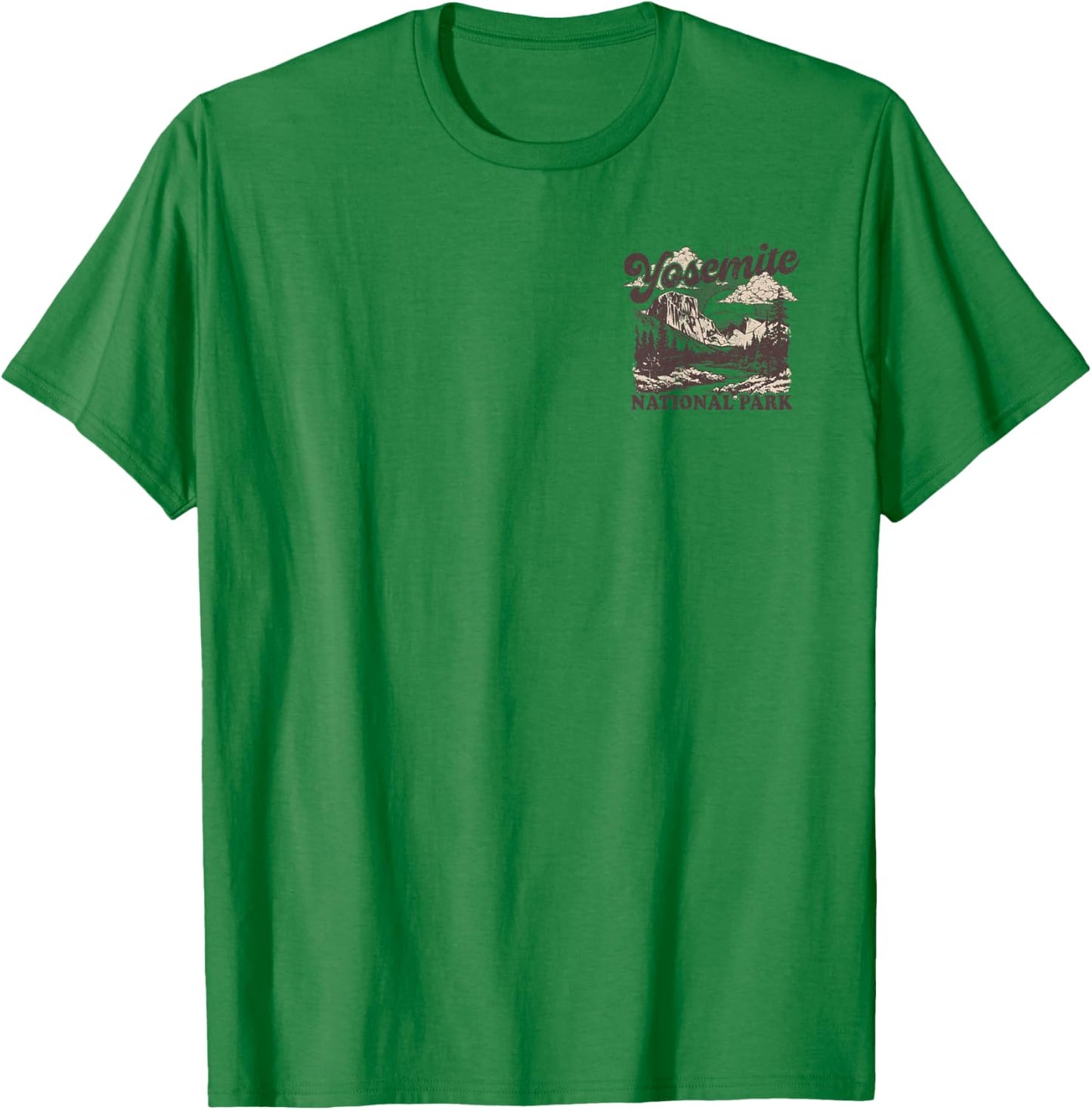 Yosemite National Park Front and Back T-Shirt - T-Shirt | Irish Green